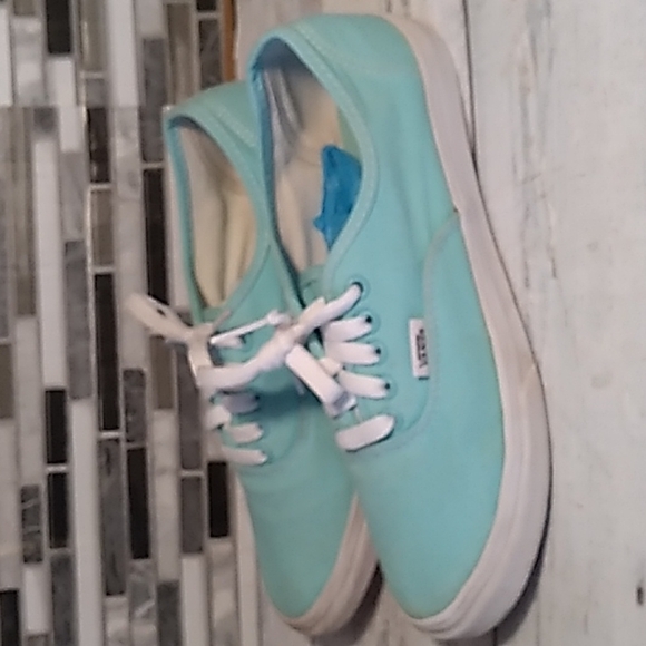 Vans blue white canvas shoes 7 - Picture 4 of 6